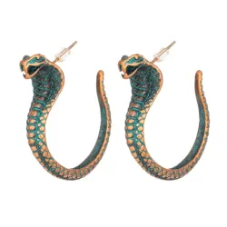 Vintage earrings with cobra