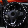 Car steering wheel cover - plush - dots design