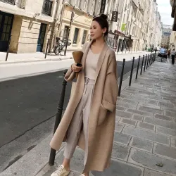 winter elegant winter coats - oversized extra soft high-end cardigan knitting coat for women