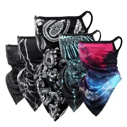 3D scarf - neck / face cover - face mask - on-ear loops - windproof - breathable