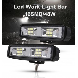 48W - car Led fog lights - spot-beam bar for 4x4 trucks - jeep - ATV - SUV - DRL spotlight