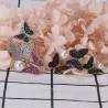 Triple butterflies & pearl - luxury crystal brooch
