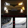 Dual colour led strip light - 2pcs - white & yellow - car