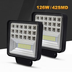 LED bar - spot light lamp for off-road cars - tractors - SUV - trucks - 72W - 126W / 12V - 24V