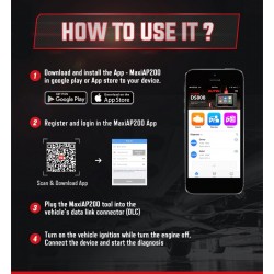Autel AP200 - Bluetooth OBD2 scanner - code reader - car diagnostic tool