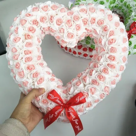 Heart shaped decoration - made of infinity roses