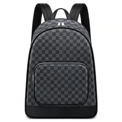 Polo backpack - plaid design - USB charging port - waterproof
