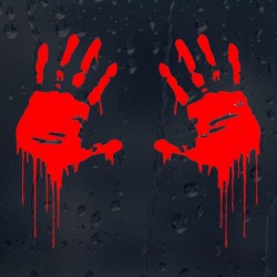 Zombie bloody hands - vinyl car sticker