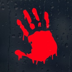Bloody hand - vinyl car sticker