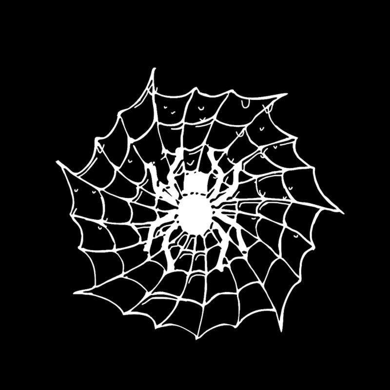 Spider on a spider web - car stickerStickers
