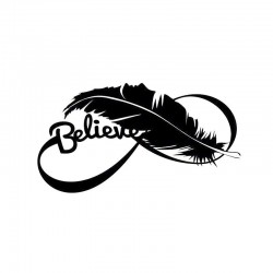 Bird feather - vinyl car stickerStickers