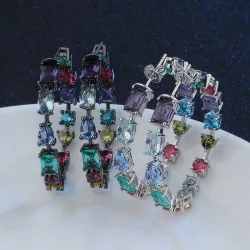 Cubic zirconia hoop earrings
