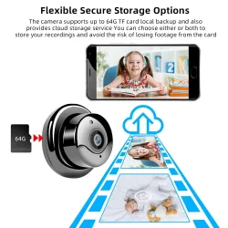 WiFi CCTV mini security camera - P2P - IP - IR night vision - motion detection - baby monitor