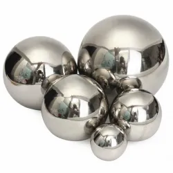 Silver decorative ball - mirror effect - stainless steel