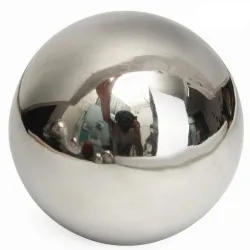 Silver decorative ball - mirror effect - stainless steel