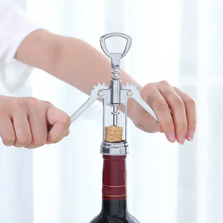 Bottle opener - corkscrew - wing type