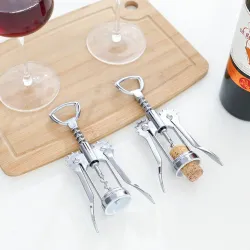 Bottle opener - corkscrew - wing type
