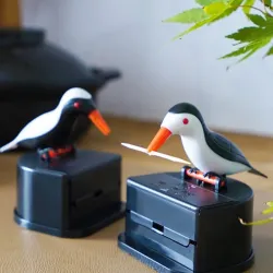 Automatic toothpick container - colorful bird