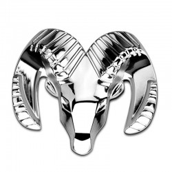 3D ram head - metal emblem - car sticker