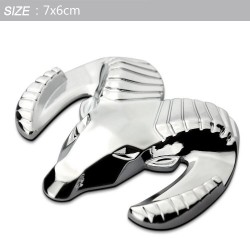 3D ram head - metal emblem - car stickerStickers