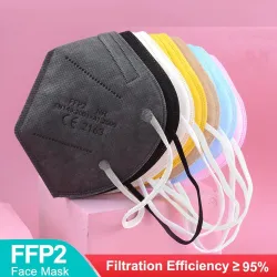 FFP2 - KN95 - PM2.5 - antibacterial protective mouth / face mask - 5-layer - reusable - 10 / 20 / 50 / 100 pieces