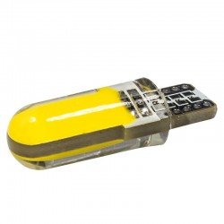 T10 - W5W - silicone case - COB LED bulbs - 10 piecesT10