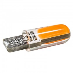 T10 - W5W - silicone case - COB LED bulbs - 10 piecesT10