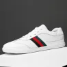 Fashionable sports sneakers - genuine leather - lightweight - with breathable mesh