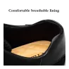 Fashionable sports sneakers - genuine leather - lightweight - with breathable mesh