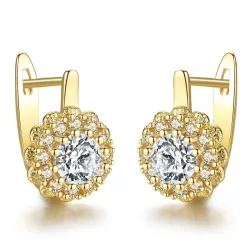 Crystal earrings - flower shape