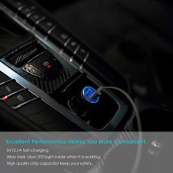 Universal phone car charger - dual USB - fast charging