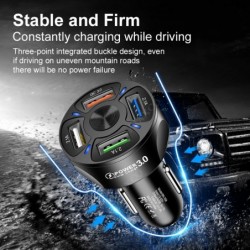 3 / 4 / 5 ports USB car phone charger - quick charge QC3.0