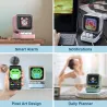 Retro Bluetooth speaker - pixel art - alarm clock - LED display - gaming board - DJ mixer