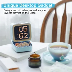 Retro Bluetooth speaker - pixel art - alarm clock - LED display - gaming board - DJ mixer