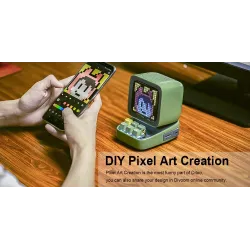 Retro Bluetooth speaker - pixel art - alarm clock - LED display - gaming board - DJ mixer