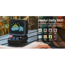 Retro Bluetooth speaker - pixel art - alarm clock - LED display - gaming board - DJ mixer