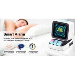 Retro Bluetooth speaker - pixel art - alarm clock - LED display - gaming board - DJ mixer