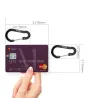 Carabiner clip - lock buckle hook - for fishing / hiking / camping - 6 pieces