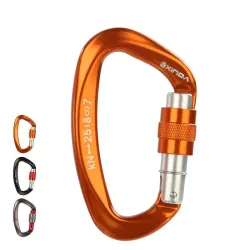 Carabiner - safety screw buckle - for climbing - camping - hiking - 25kN - 1 piece / 2 pieces / 5 pieces