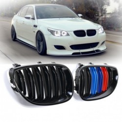 Front kidney grill - gloss black M-color - for 2003-2010 BMW E60 E61 5 seriesGrilles