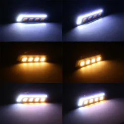 COB - DRL - running car light - feather / round - U-shaped - 12V - 2 pieces