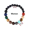 Bracelet with solar system - 8 planets - natural stone - unisex