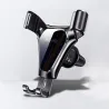Gravity phone holder - for car air vent - 3 point support - with safety lock