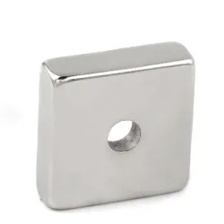 N35 - neodymium magnet - square - with 7mm hole - 30 * 30 * 10mm
