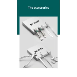 Professional manicure / pedicure set - stainless steel - with case - 8 pieces