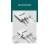 Professional manicure / pedicure set - stainless steel - with case - 8 pieces