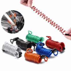 Bicycle / motorcycle anti-theft lock - spring cable wire