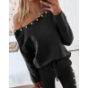 Elegant / sport tracksuit - set with sweater and pants - with heart / beads decoration