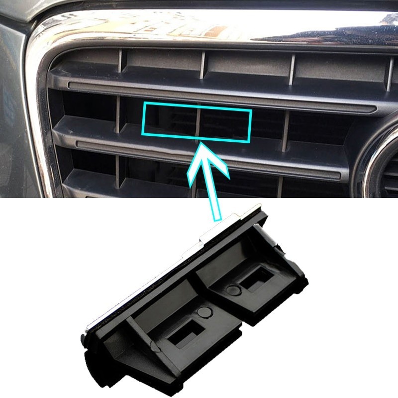 Car front grille decoration - chrome - for Audi S-Line