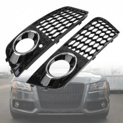 Grille intake cover - with fog light hole - honeycomb mesh - for Audi A4 B8 RS4